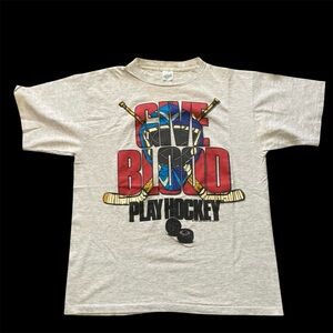 Vintage‎ Give Blood Play Hockey 1993 XL